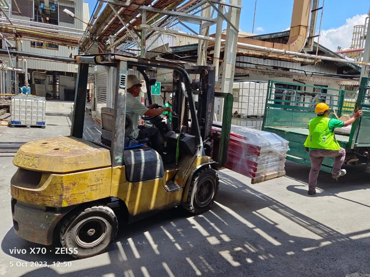 At Customer Site Installing Conveyor