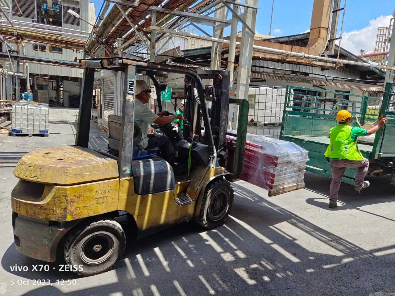 At Customer Site Installing Conveyor