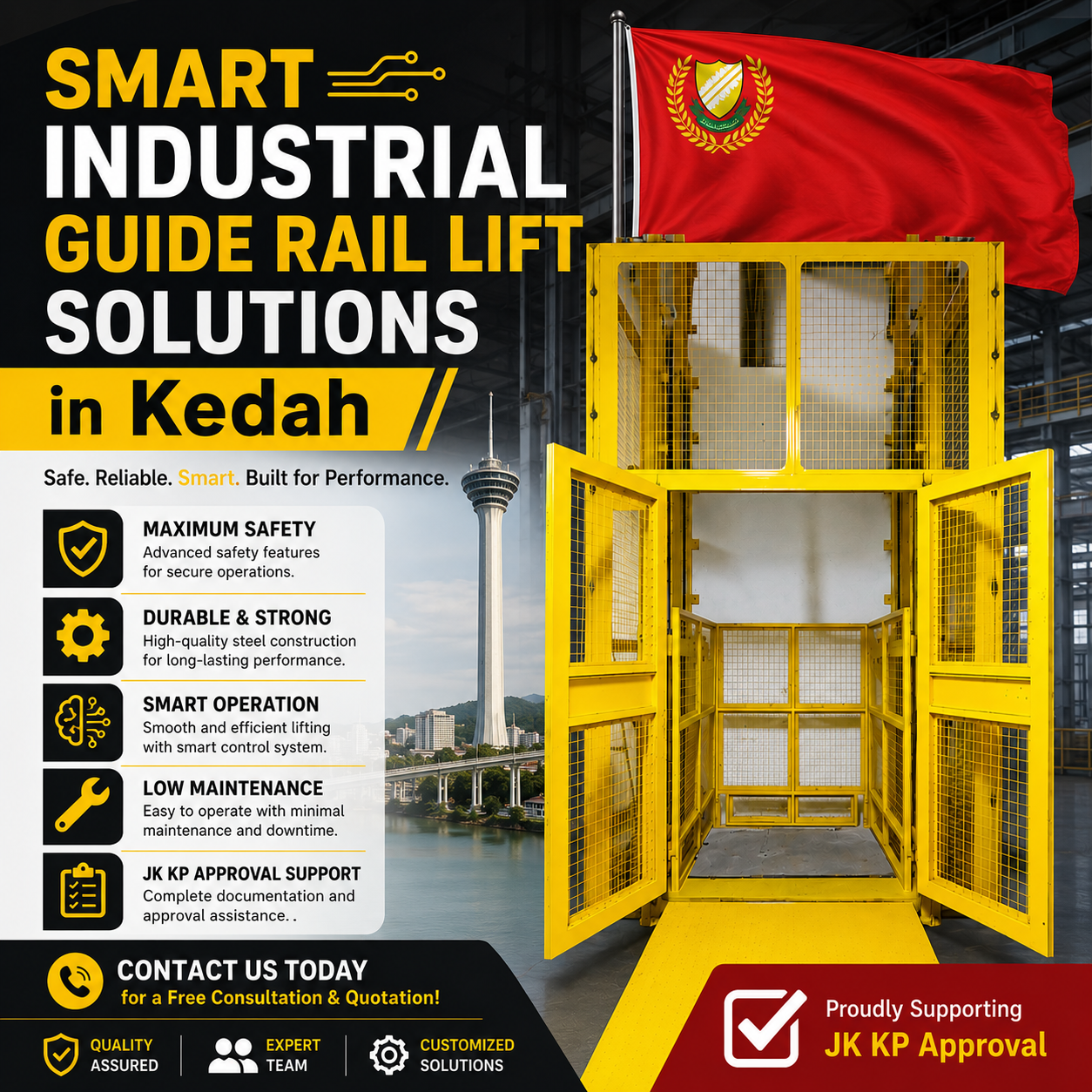 Smart Industrial Guide Rail Lift Solutions in Kedah