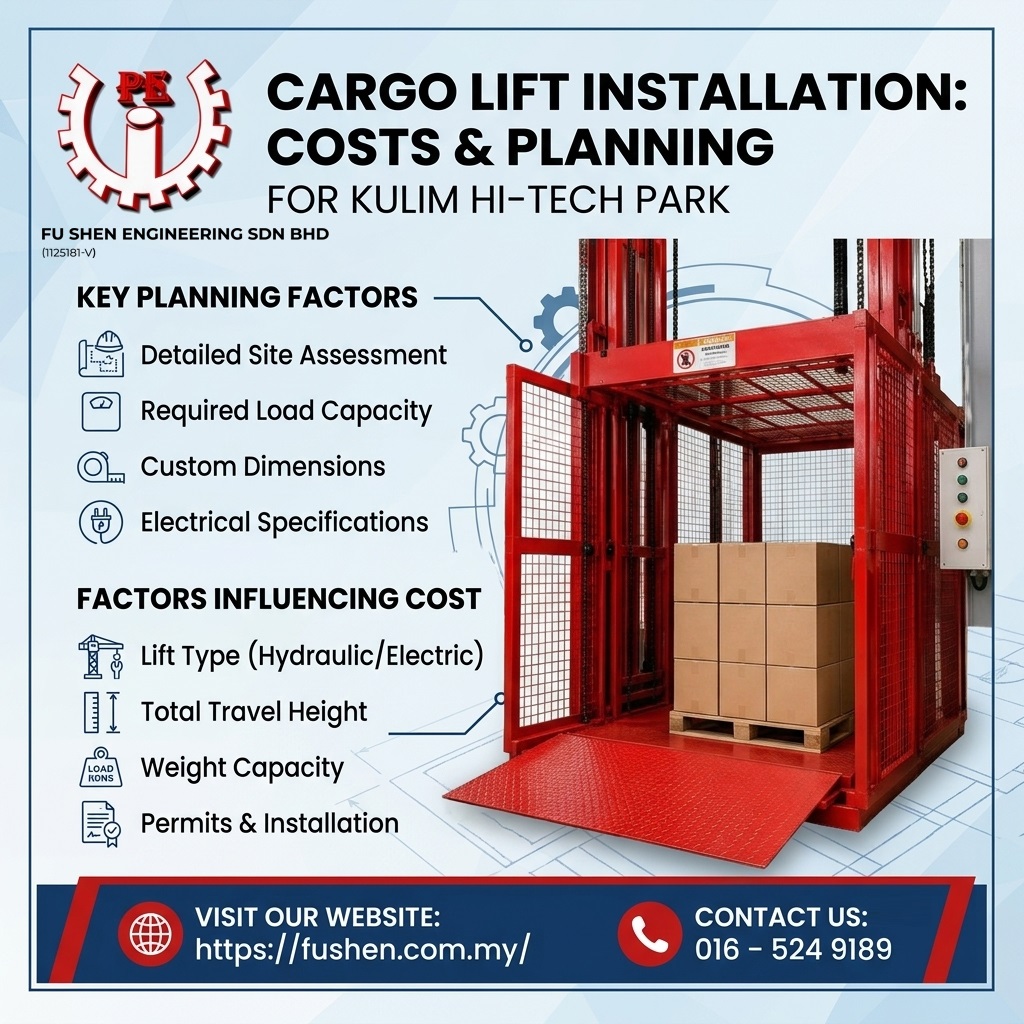 Cargo Lift Installation Costs and Planning for Kulim Hi-Tech Park
