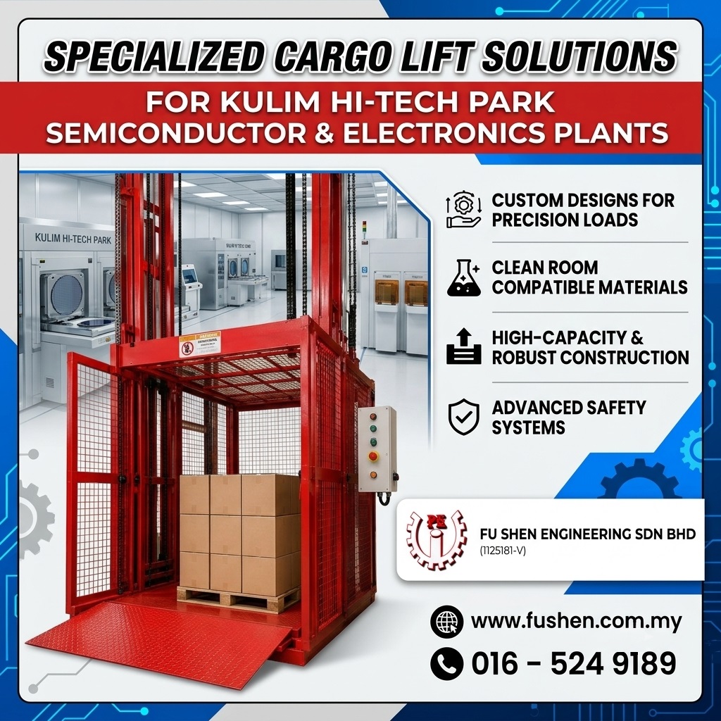 Specialized Cargo Lift Solutions for Kulim Hi-Tech Park Semiconductor & Electronics Plants